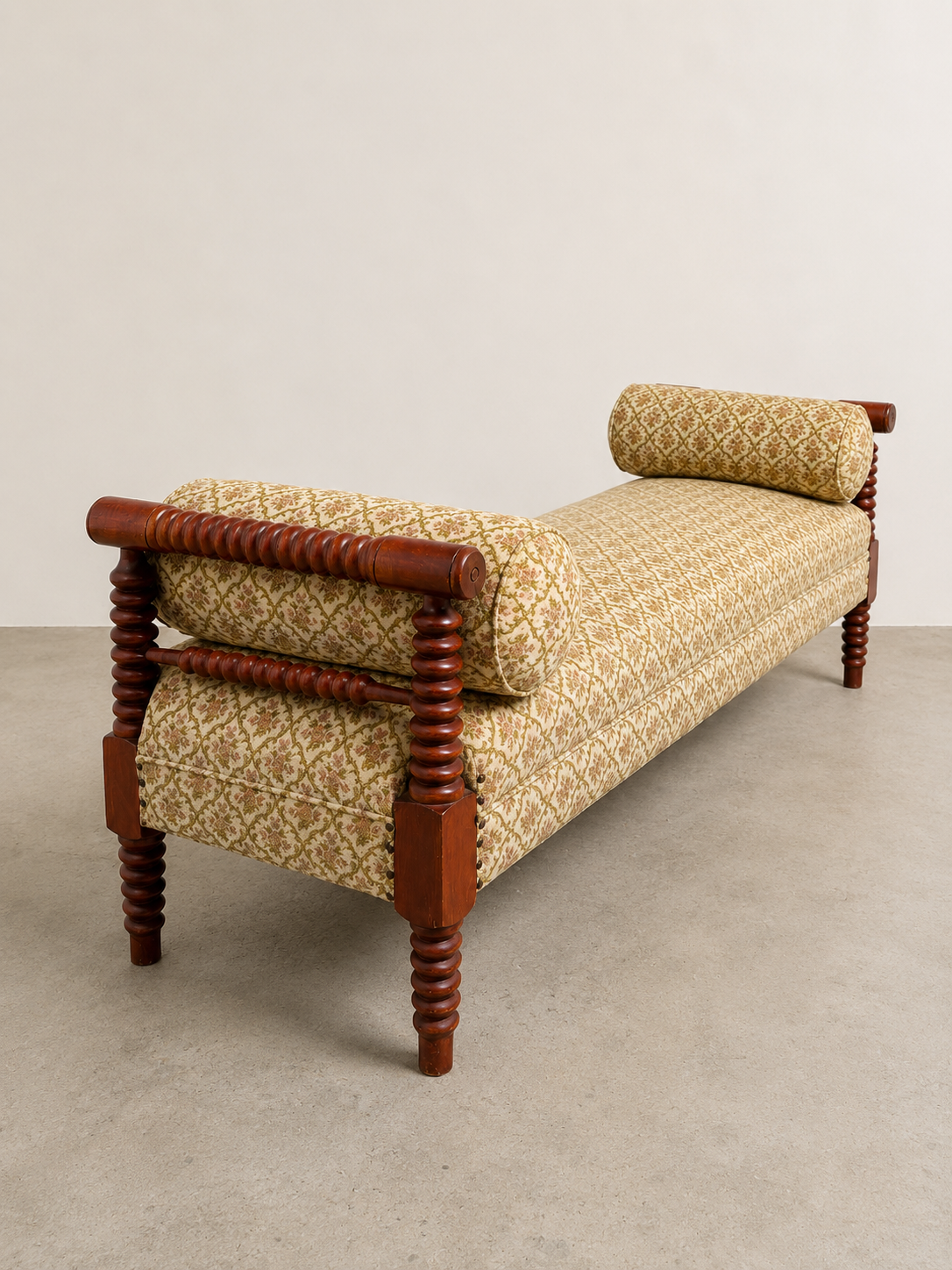 Mahogany Twist Bobbin-Turned Daybed