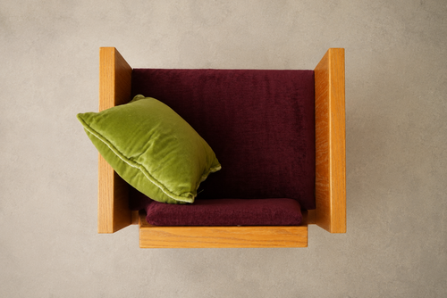 Architectural Wood Armchair, c. 1970s