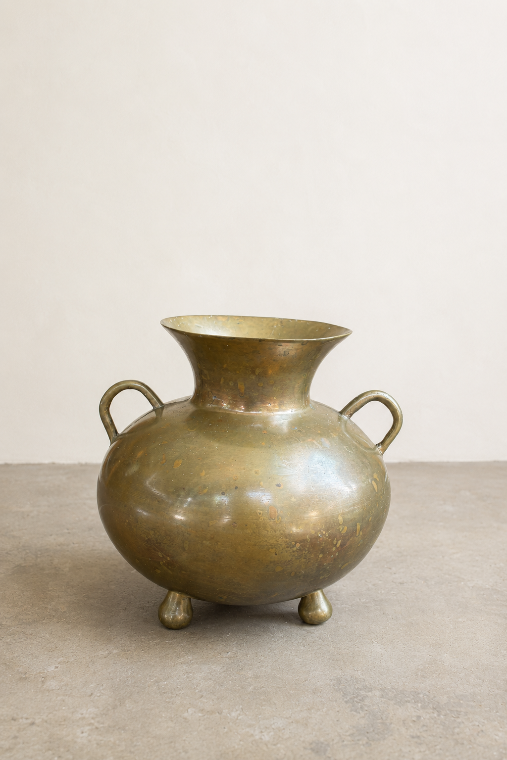 Antique Solid Brass Vase