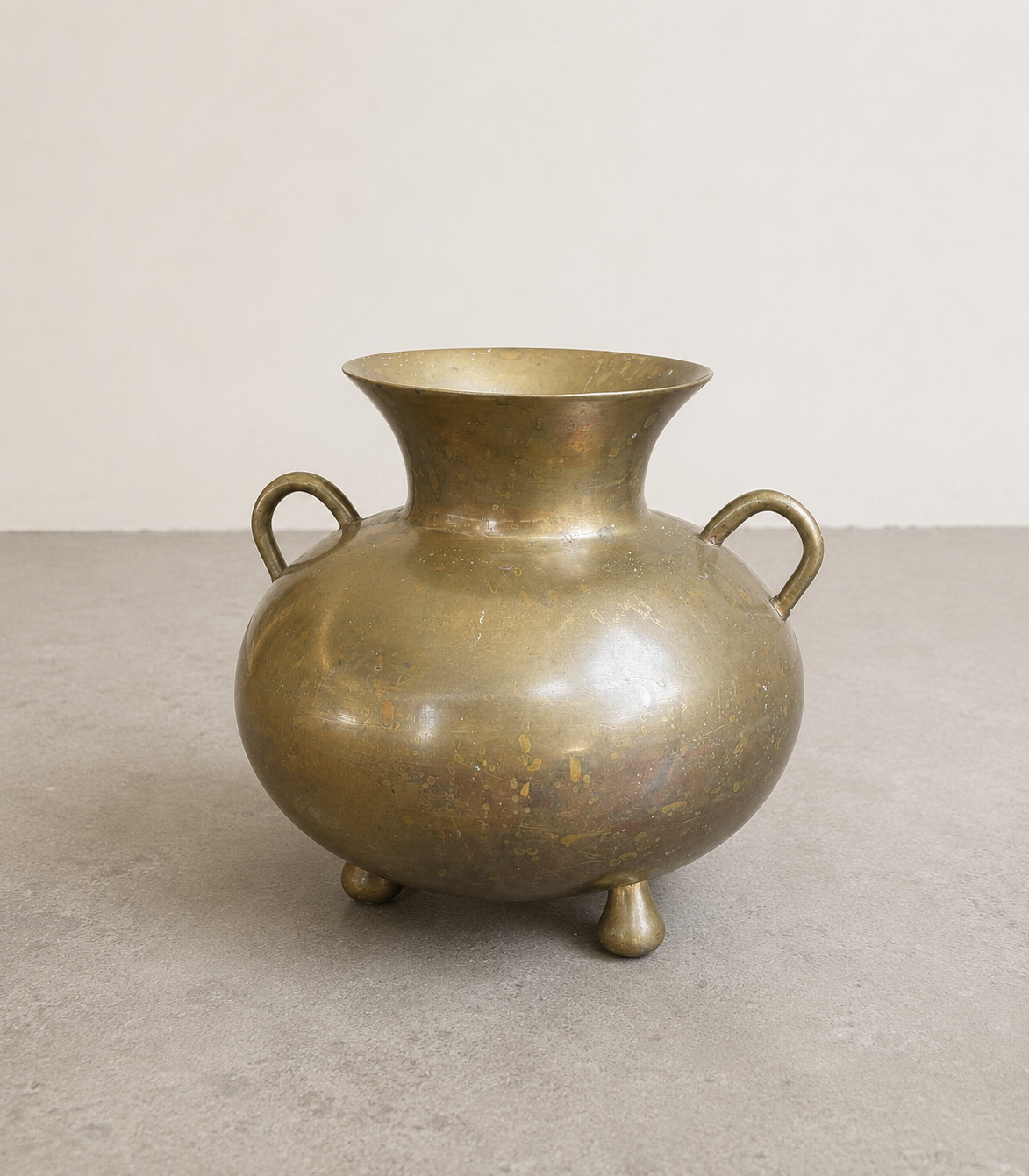 Antique Solid Brass Vase