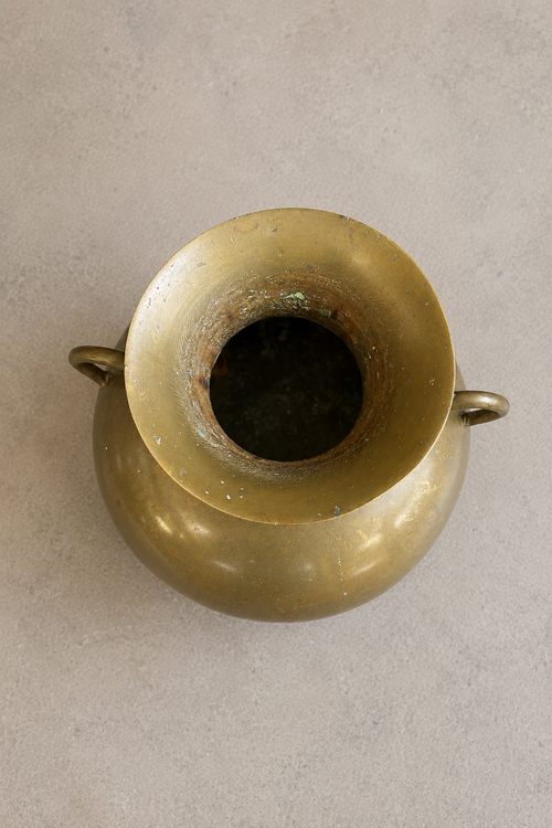 Antique Solid Brass Vase