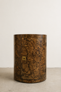 Burlwood Veneer Round Cabinet