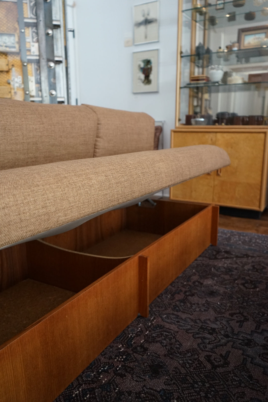 Danish Teak Storage Sofa