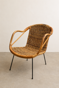 1950s Woven Basket Chair