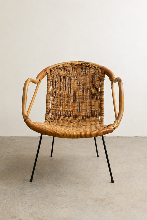 1950s Woven Basket Chair