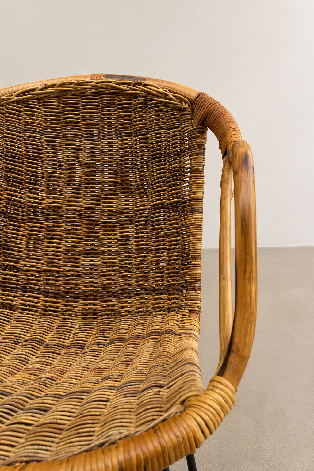 1950s Woven Basket Chair