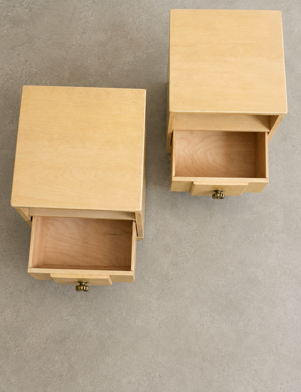 Mid Century Maple Nightstands