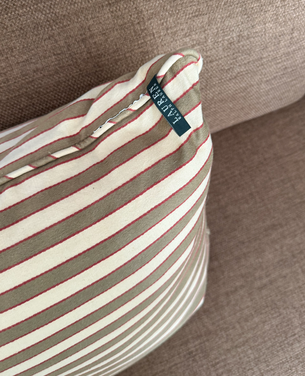 Ralph Lauren Striped Feather Pillows (2 Available)