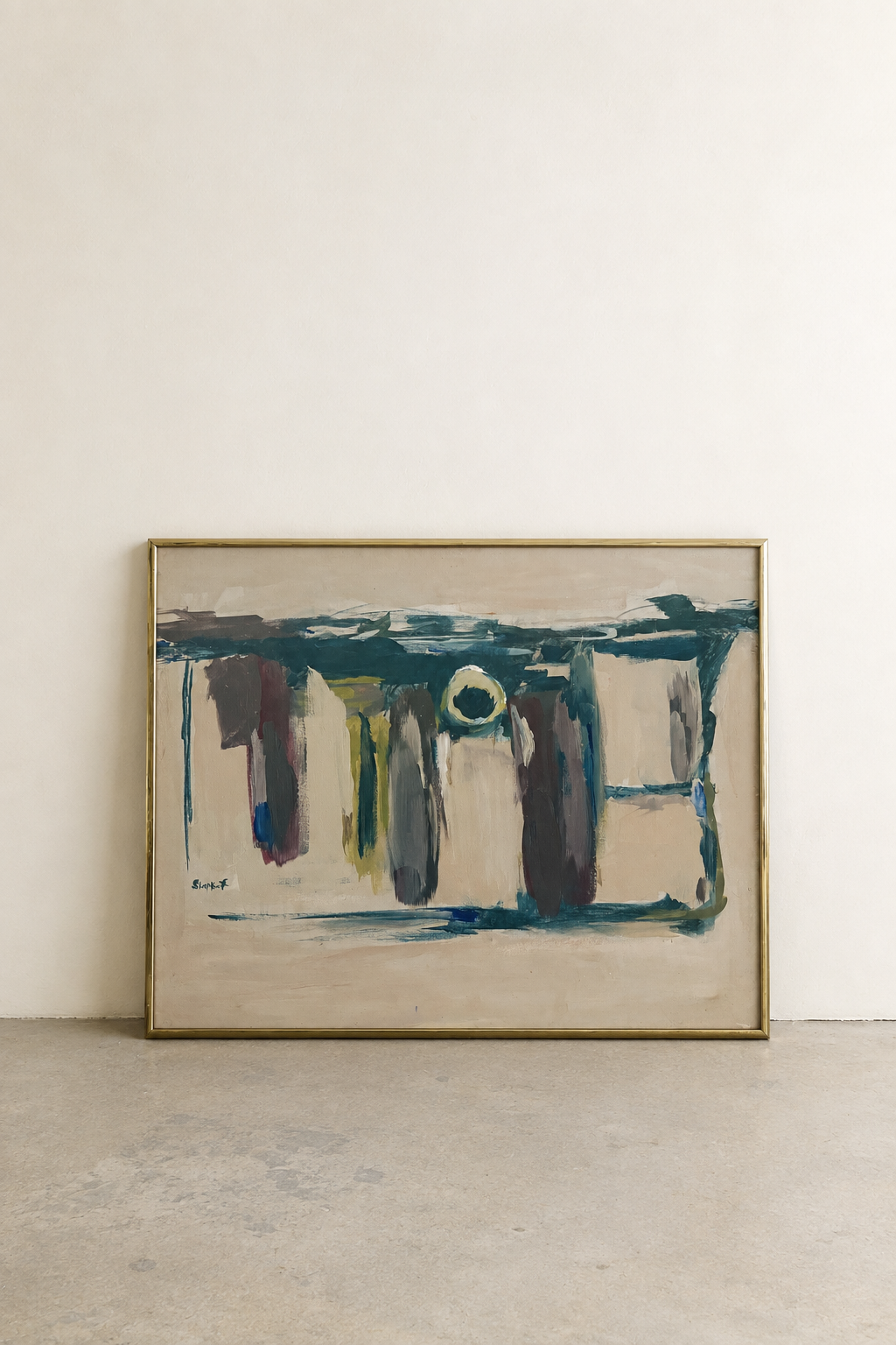 Signed Acrylic On Canvas, est. 1970s