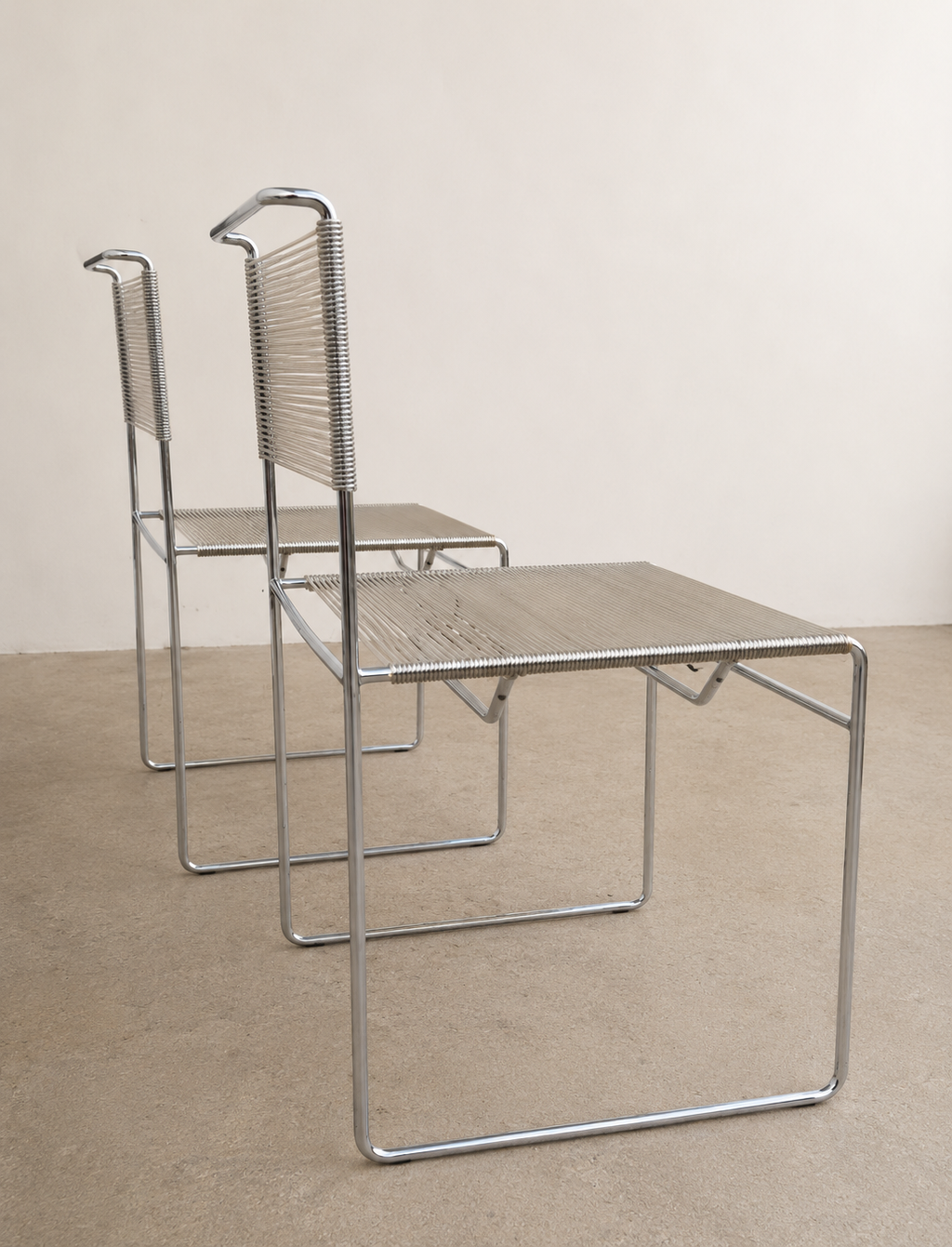 1970s Italian Flyline Spaghetti Chairs by Giandomenico Bellotti (Set of 2)