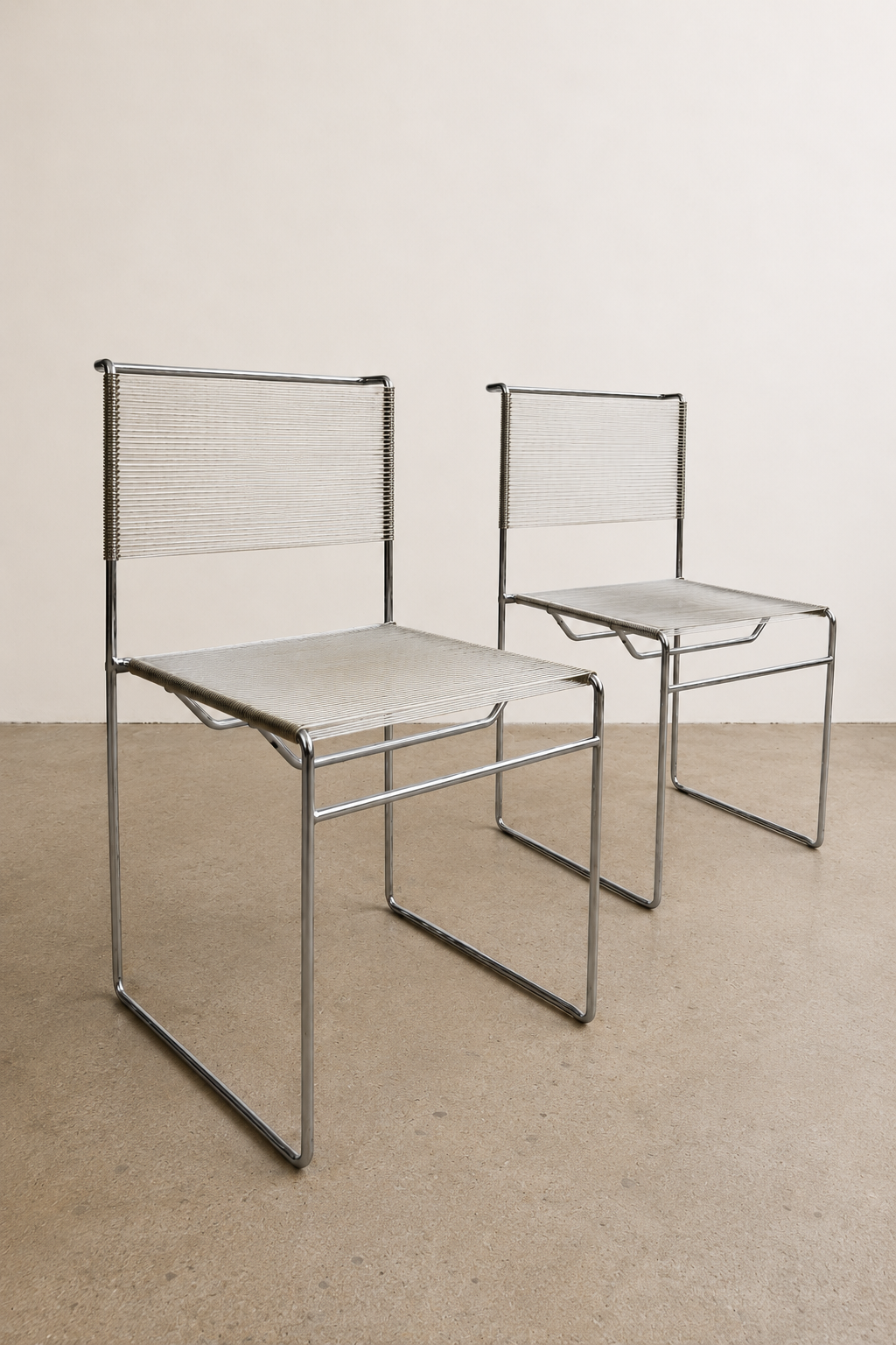 1970s Italian Flyline Spaghetti Chairs by Giandomenico Bellotti (Set of 2)