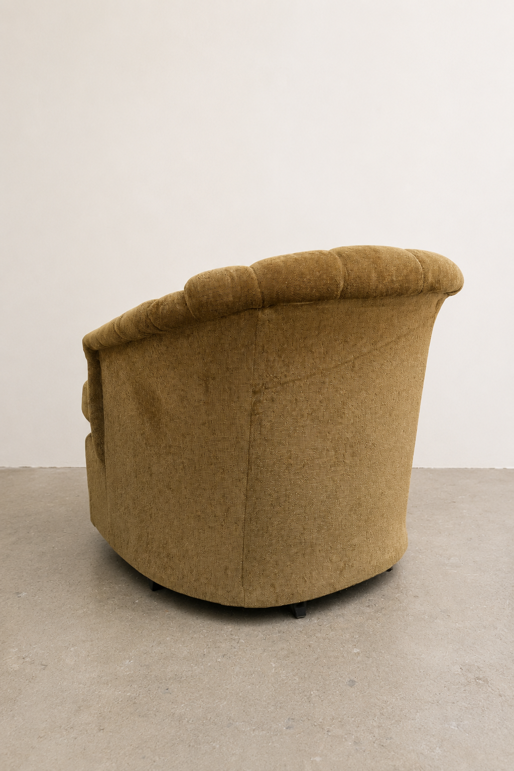 Vintage Channel Back Swivel Lounge Chairs