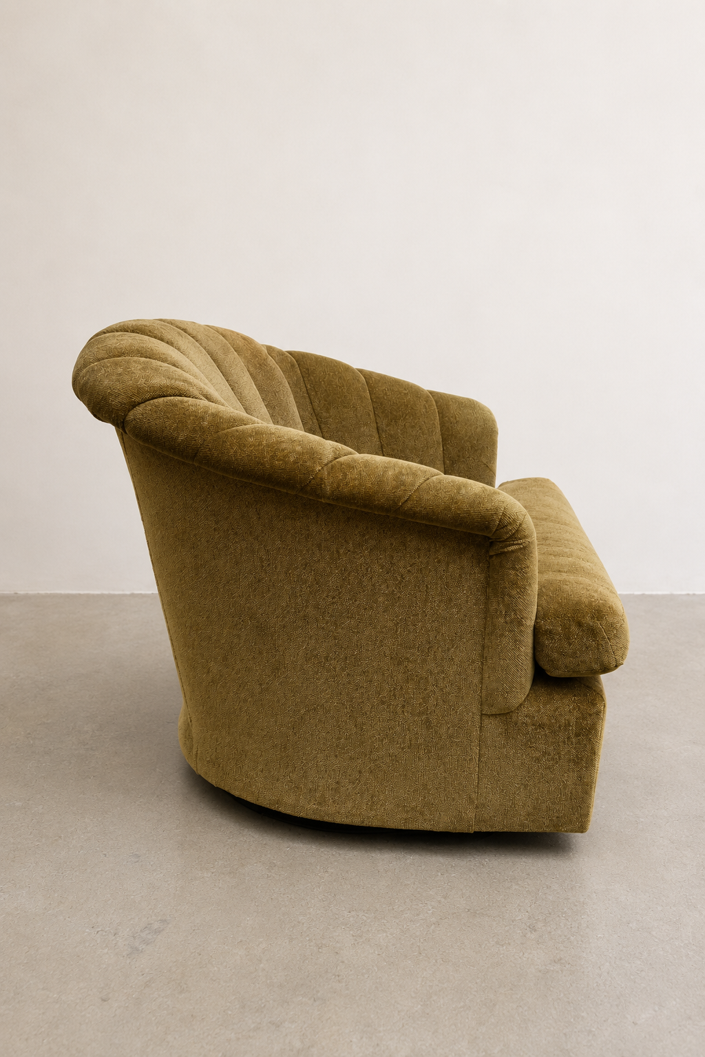 Vintage Channel Back Swivel Lounge Chairs