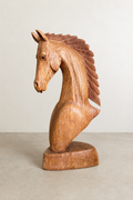 Wooden Horse Head Sculpture